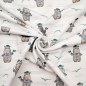 Preview: Niedlicher Baumwolljersey von Swafing mit lustigen Nilpferden im maritimen Style bedruckt, ideal für Kinder- und Babykleidung.