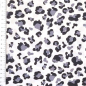 Preview: Baumwoll-Popeline in weiss mit Leopardenmuster