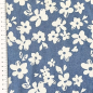 Preview: weich fallender Jeansstoff in hellem denim mit Blumen gemustert