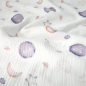 Preview: Weicher leichter Musselin in Offwhite mit niedlichem Traumhimmel gemustert