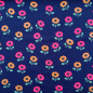 Preview: Kuschelweicher Jersey in royalblau mit Neonblumen gemustert