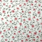 Preview: Weicher luftiger Bio Musselin in offwhite mit zarten Feldblümchen gemustert