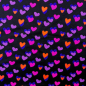 Preview: Kuschelweicher Jersey in schwarz mit Neon Herzen gemustert