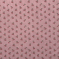 Preview: Weich fallender Baumwoll Stretch Cord in dunklem altrosa mit Minikirschen gemustert