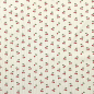Preview: Weich fallender Baumwoll Stretch Cord in ecru mit Minikirschen gemustert