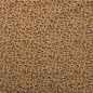 Preview: Weich fallender Baumwoll Stretch Cord in beige mit Mini Leoprint gemustert
