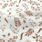 Preview: Leicht fallender Baumwollstoff in offwhite mit verschiedenen Blättern gemustert