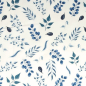 Preview: Leicht fallender Baumwollstoff in offwhite mit verschiedenen Blättern gemustert