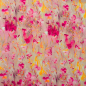 Preview: Weiche luftige Viskose in Pinktönen mit Veilchenblüten gemustert