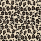 Preview: Kuscheliger flauschiger Teddy Jacquard in ecru mit Leopardenprint