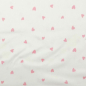 Preview: Kuschelweicher Ribjersey aus reiner Baumwolle mit Herzen in Rosa gemustert.