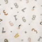 Preview: Wellnessfleece mit bunten zahlen gemustert, ideal für kuschelige Decken und Kissen fuer Kinder und Babys