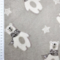 Preview: Wellnessfleece mit niedlichen Baerchen in Beigetoenen gemustert