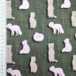 Preview: Baumwolljersey mit niedlichen Polarfuechsen und Baeren im Wald gemustert