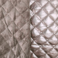 Preview: warmer kuscheliger Steppstoff in bronze metallic creased