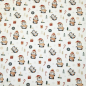 Preview: Weicher Baumwolljersey mit niedlichen Winterpinguinen und Weihnachtsmotiven gemustert