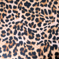 Preview: Weiche luftige Viskose in Beige-Tönen mit Leoprint.