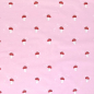 Preview: Weich fallender Jersey in rosa mit Fliegenpilzen gemustert