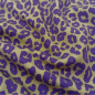 Preview: Weich fallender Swafing Jersey in senfgelb mit kleinem Leoprint in violett