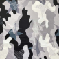 Preview: Outdoorstoff in grau mit einem Camouflagemuster.