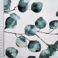 Preview: Edler Dekostoff mit Eukalyptusblättern bedruckt