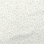 Preview: Weicher luftiger Musselin in ecru mit Mini Leoprint in Salbei gemustert