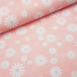 Preview: Baumwoll-Popeline in rosa gemustert mit Kamillenblüten