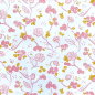 Preview: Baumwollstoff mit pinken und gelben Blumen