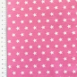 Mobile Preview: Baumwolljersey in pink mit Sternen gemustert.