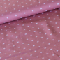 Preview: baumwollstoff in rosa gemustert mit kleinen weissen sternen