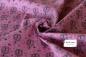 Preview: baumwollstoff in altrosa gemustert mit süssen löwen im blumenfeld mit bunten regenbogenblüten