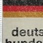 Preview: Dekostoff aus Baumwollgemisch in beige mit einem Schriftzug der deutschen Bundespost.