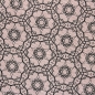 Preview: dekostoff aus baumwollgemisch in Altrosa gemustert mit geometrischen Blumen