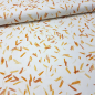 Preview: Family Fabrics in creme gemustert mit Farbstrichen in rost und senffarben im Digitaldruck