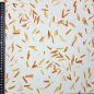 Preview: Family Fabrics in creme gemustert mit Farbstrichen in rost und senffarben im Digitaldruck