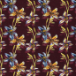 Preview: baumwolljersey in bordeaux gemustert mit edlen blumenmotiven im digitaldruck