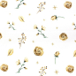 Preview: Baumwollpopeline Blumen Taupe-Traum
