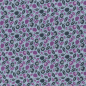 Preview: Baumwolljersey von Swafing in jeansblau gemustert mit Beeren- und Blattmotiven designed by Lycklig Design