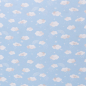 Preview: Baumwolljersey von Swafing in hellblau gemustert mit niedlichen Wolkenmotiven