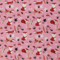 Preview: Baumwolljersey von Swafing in rosa gemustert mit niedlichen Fuchsmotiven