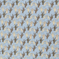 Preview: Baumwolljersey von Swafing in blau gemustert mit Händen die verschiedene Handzeichen machen designed by Bienvenido Colorido