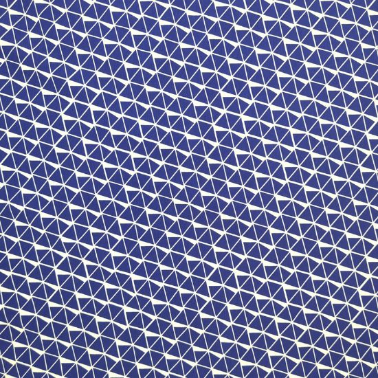 Preview: Kuschelweicher Jersey in Royalblau im Prisma-Muster