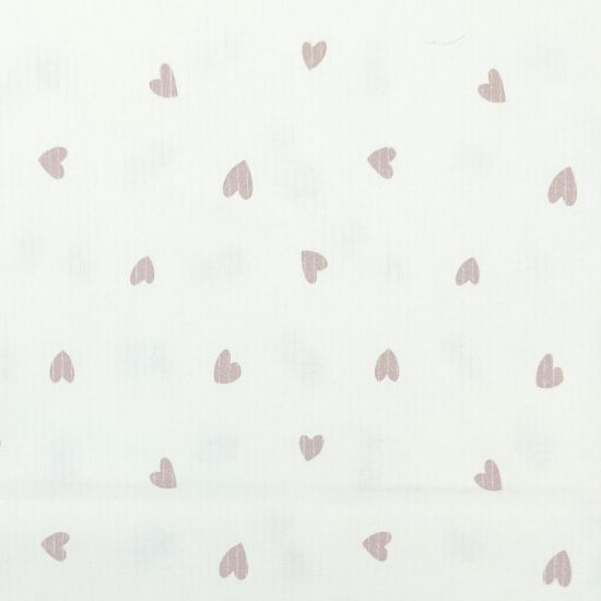Preview: Kuschelweicher Ribjersey aus reiner Baumwolle mit Herzen in dunklem Altrosa gemustert.