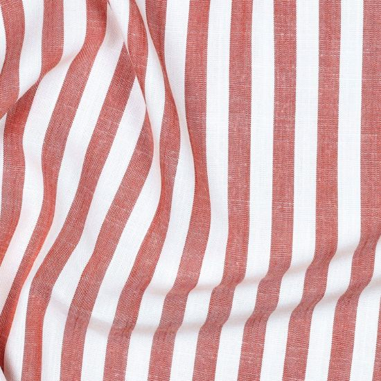 Weiche luftige Viskose in weiß/blush garngefärbten Streifen