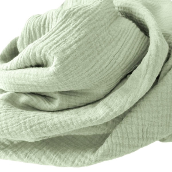 Weicher Double Gauze Musselin aus 100% Baumwolle.