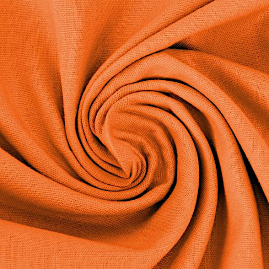 baumwollstoff in dunklen orange unifarben gemustert