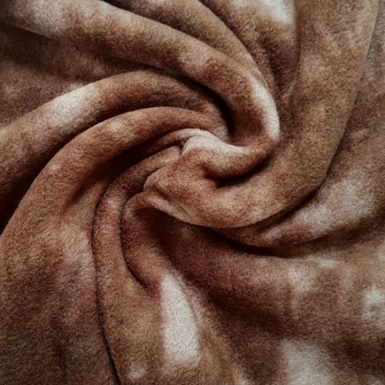 Preview: Tie Dey Fleece in schokobraun