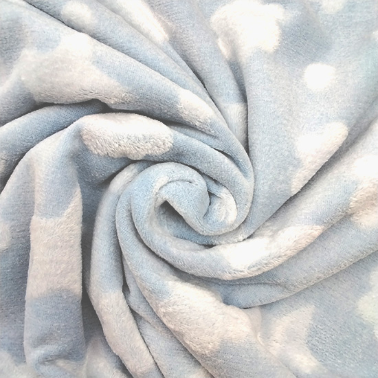 Wellnessfleece Maerchensterne in Pastellgruen, ideal für kuschelige Decken und Kissen