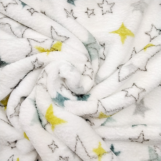 Wellnessfleece mit Sternen gemustert