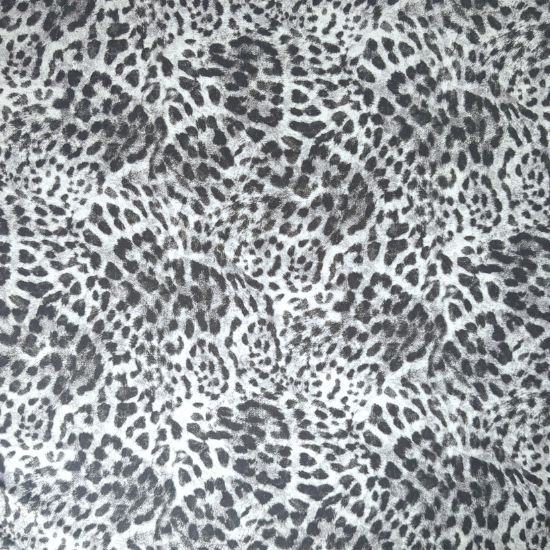 Preview: Angenehm weicher Ecovero in Grautönen mit Leopardenprint